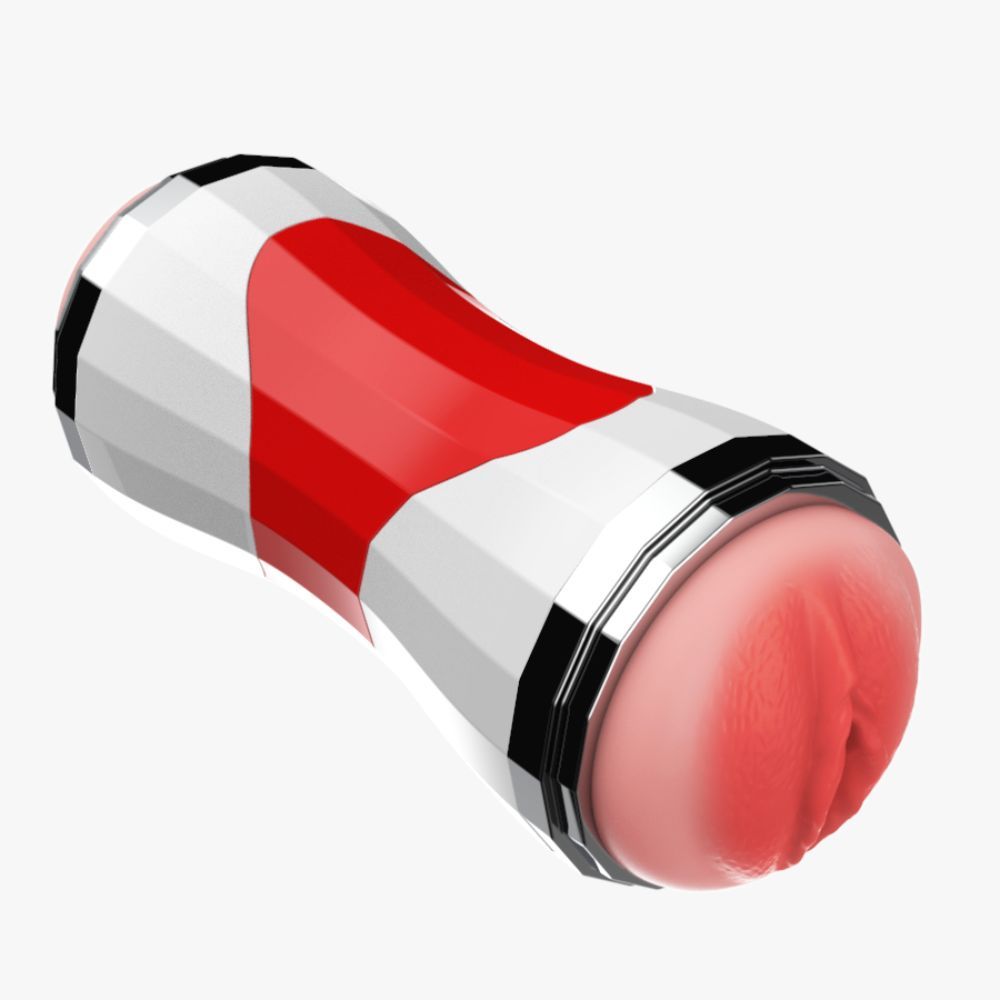 Двусторонний мастурбатор в колбе Power Grip Cup - вагина и ротик 1