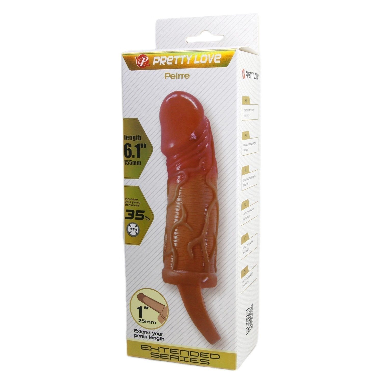 Реалистичная насадка на член Peirre - 15,5 см. 8