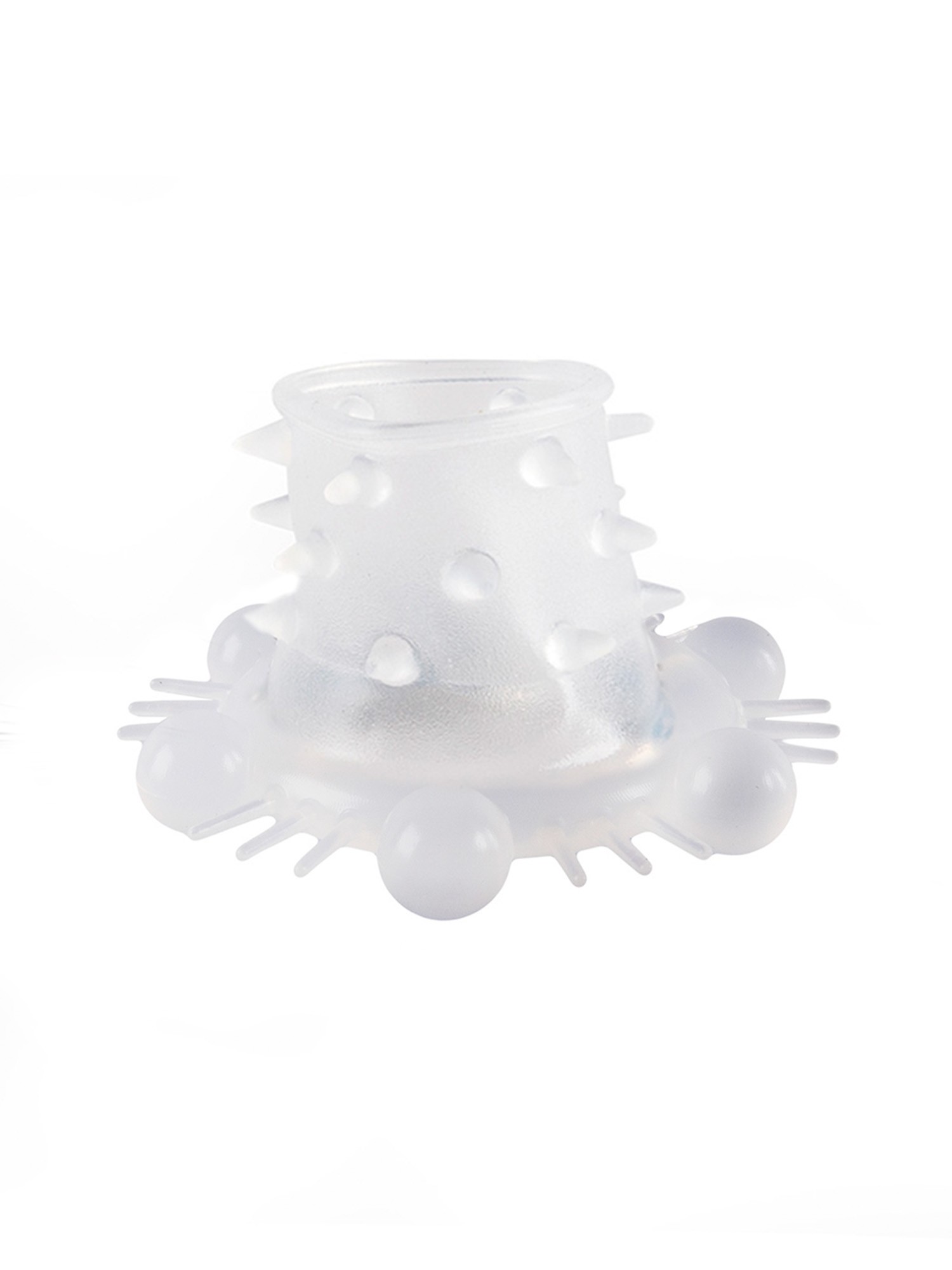 Стимулирующая насадка на пенис с несколькими видами рельефа 4