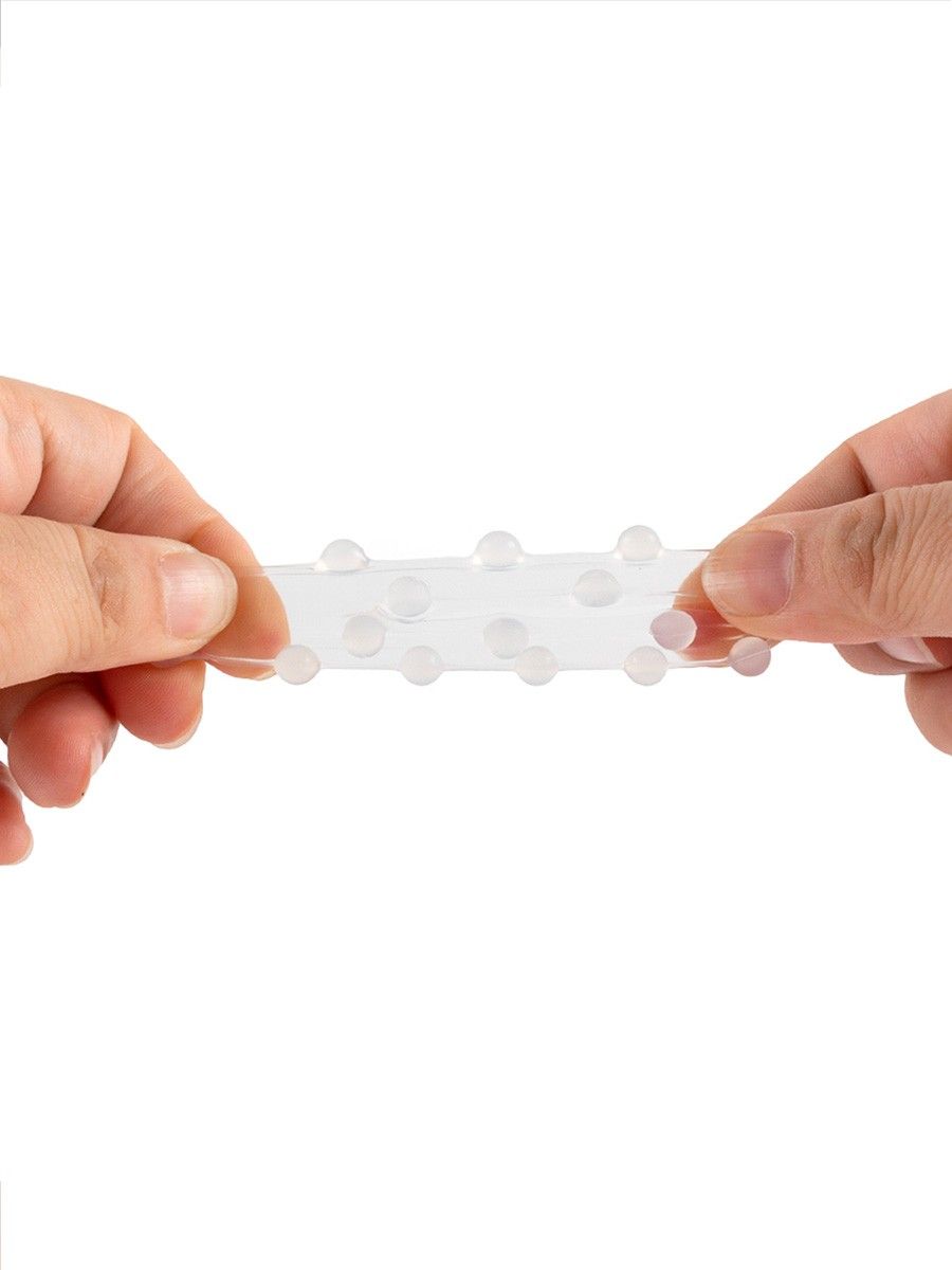 Эластичное эрекционное кольцо с двумя рядами шариков 9