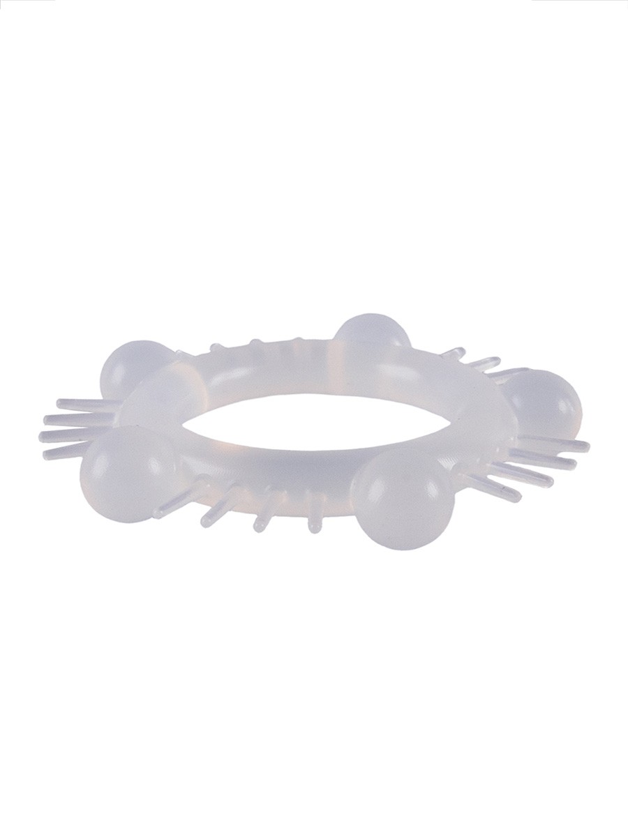 Эластичное эрекционное кольцо с шишечками и шипами 6