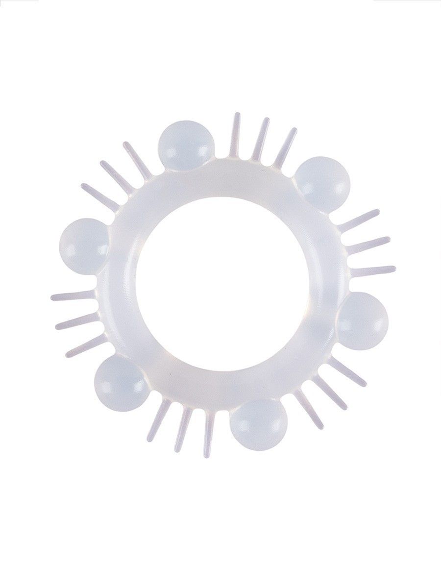 Эластичное эрекционное кольцо с шипиками и шариками 3