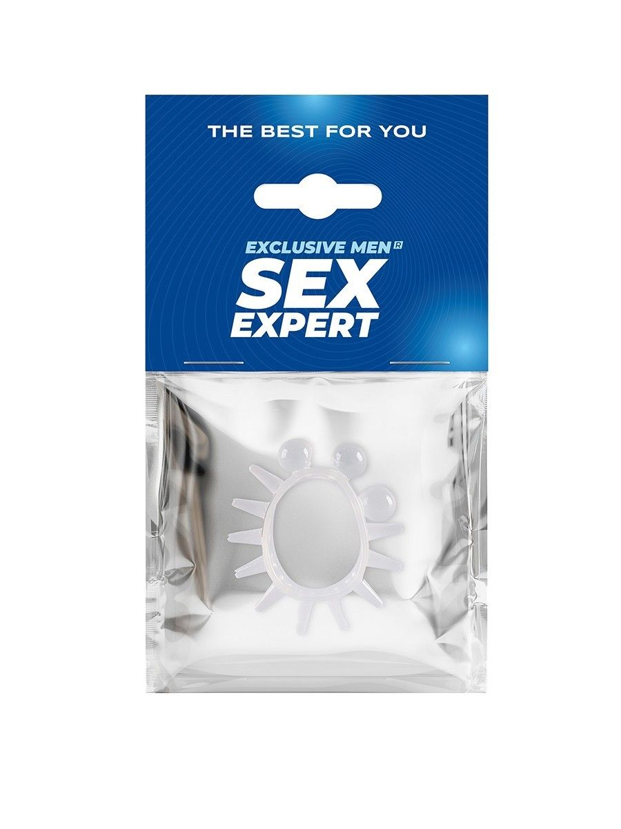 Эластичное эрекционное кольцо с шариками и лучами 2