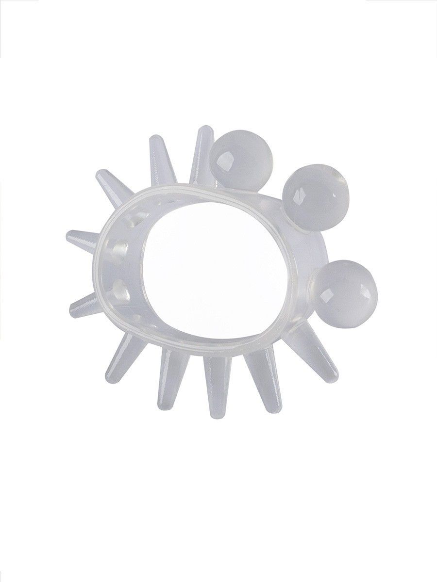 Эластичное эрекционное кольцо с шариками и лучами 3