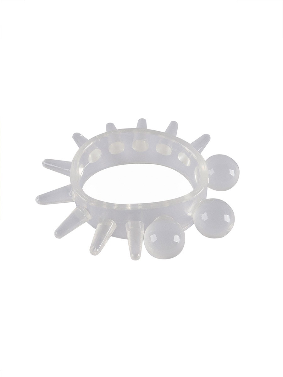 Эластичное эрекционное кольцо с шариками и лучами 5