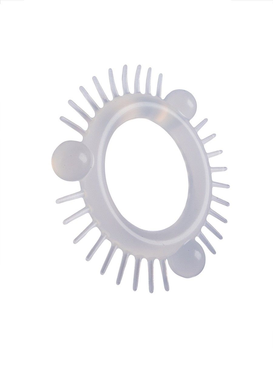 Эластичное эрекционное кольцо с 3 шариками и шипами 5