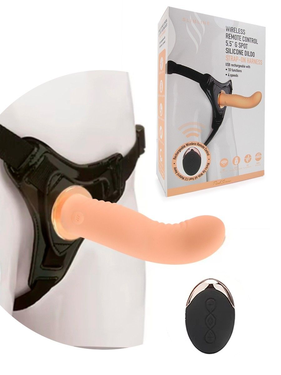 Женский вибрострапон со съемной насадкой и пультом ДУ 2