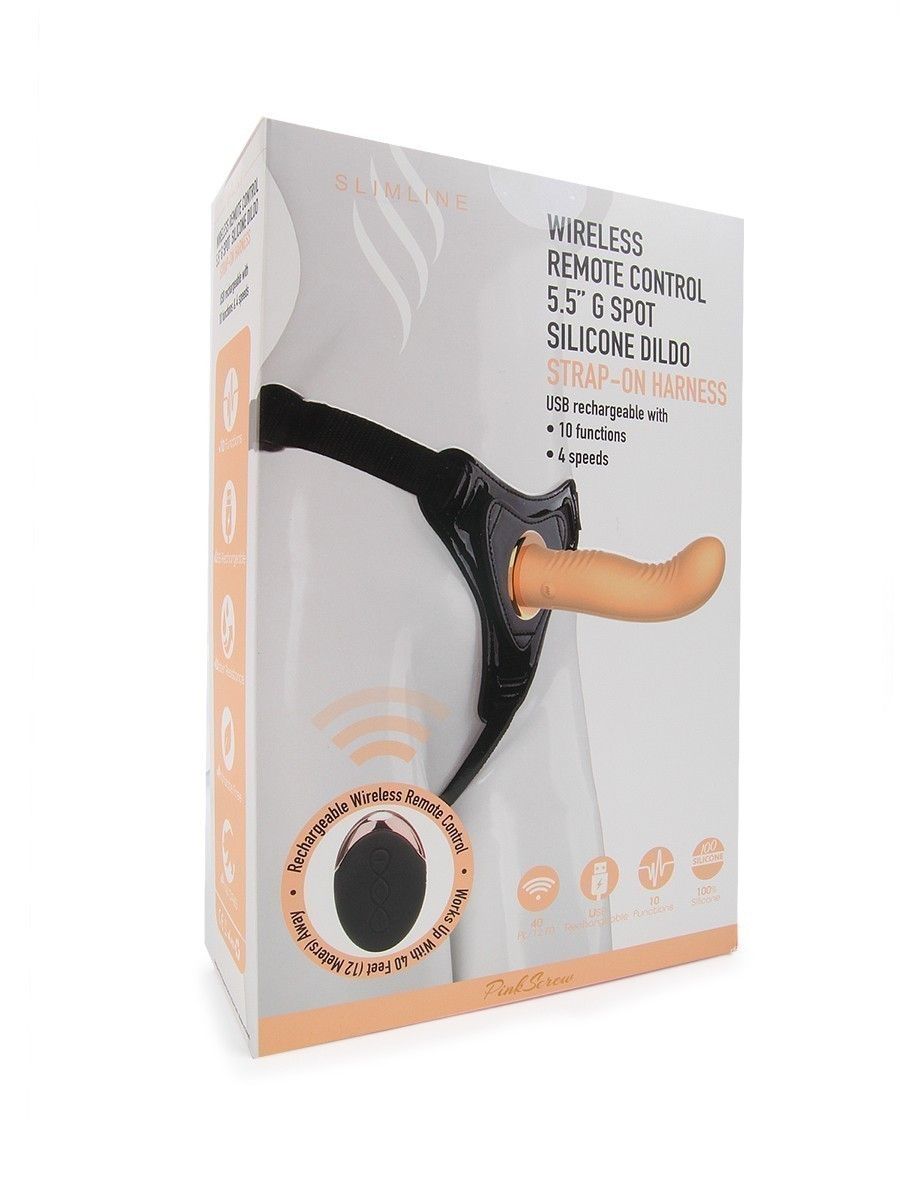 Женский вибрострапон со съемной насадкой и пультом ДУ 5