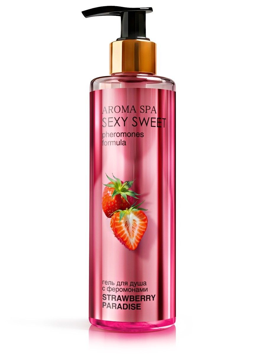 Гель для душа с феромонами и ароматом клубники Strawberry Paradise - 200 мл. 1