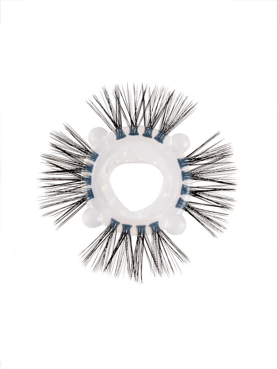 Эластичное эрекционное кольцо с черными «ресничками» 3