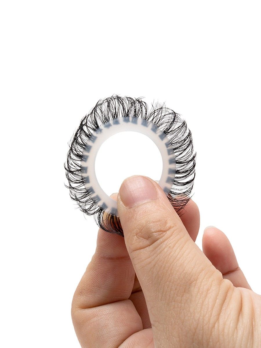 Эластичное эрекционное колечко с черными «ресничками» 7