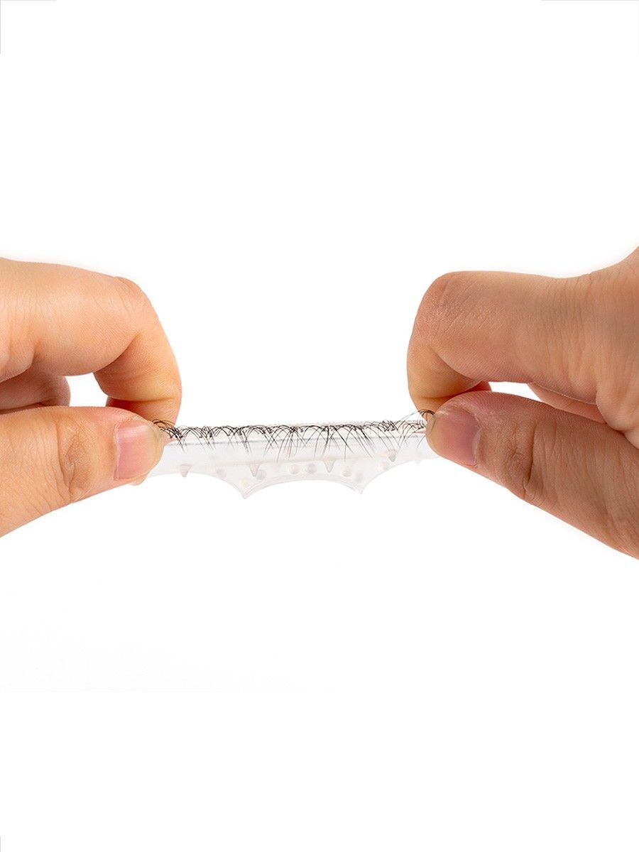 Эластичное эрекционное кольцо с длинными черными «ресничками» 9