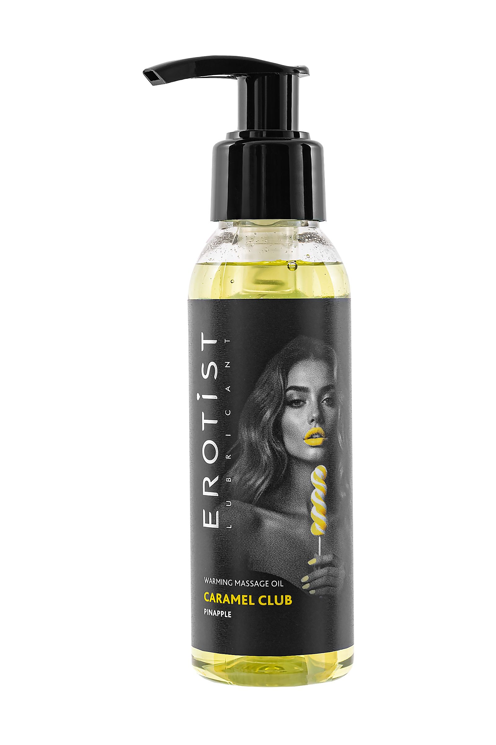 Разогревающее массажное масло Erotist Caramel Club с ароматом ананаса - 100 мл. 2