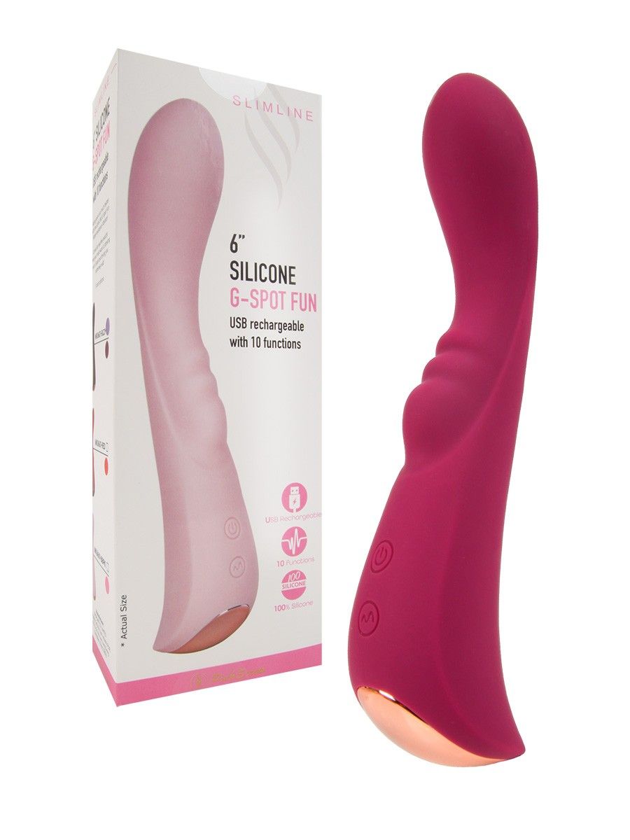 Малиновый вибратор для G-стимуляции - 19,1 см. 2