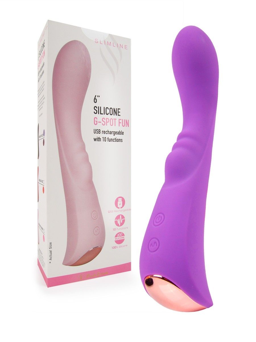 Фиолетовый вибратор для G-стимуляции - 19,1 см. 2