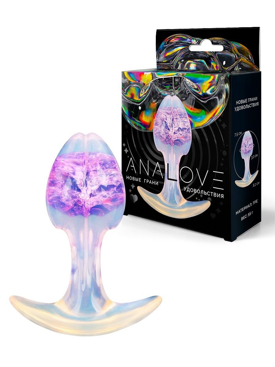 Сиреневатая анальная втулка - 8,2 см. 1