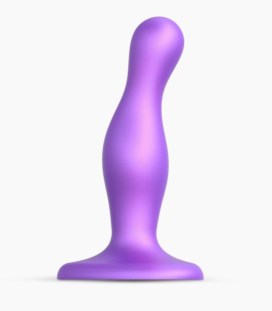 Фиолетовая насадка Strap-On-Me Dildo Plug Curvy size S 1