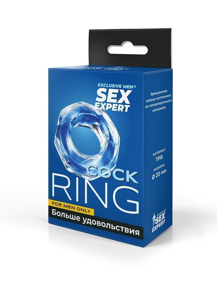 Прозрачное эрекционное кольцо в форме гайки 3