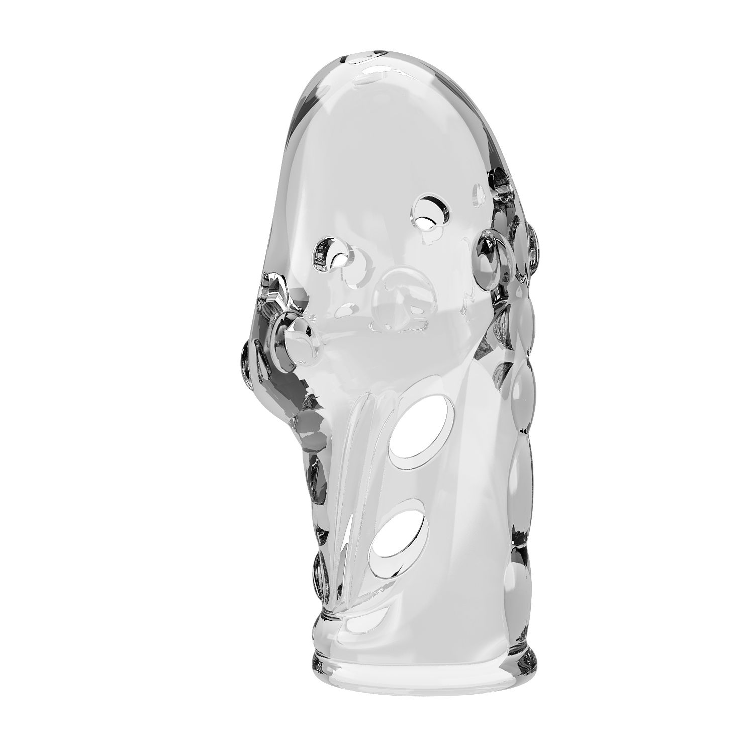 Прозрачная насадка на пенис Booker - 8 см. 3