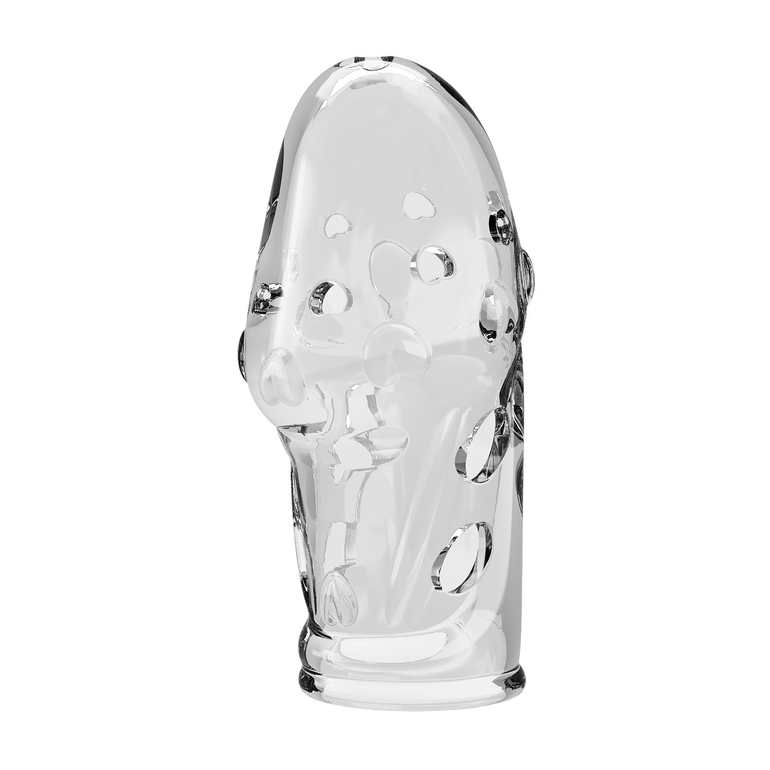 Прозрачная насадка на пенис Booker - 8 см. 1