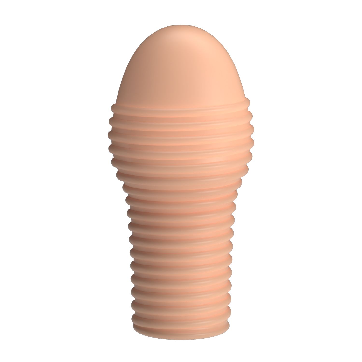 Телесная насадка на пенис с ребрышками Hoytt - 9 см. 5