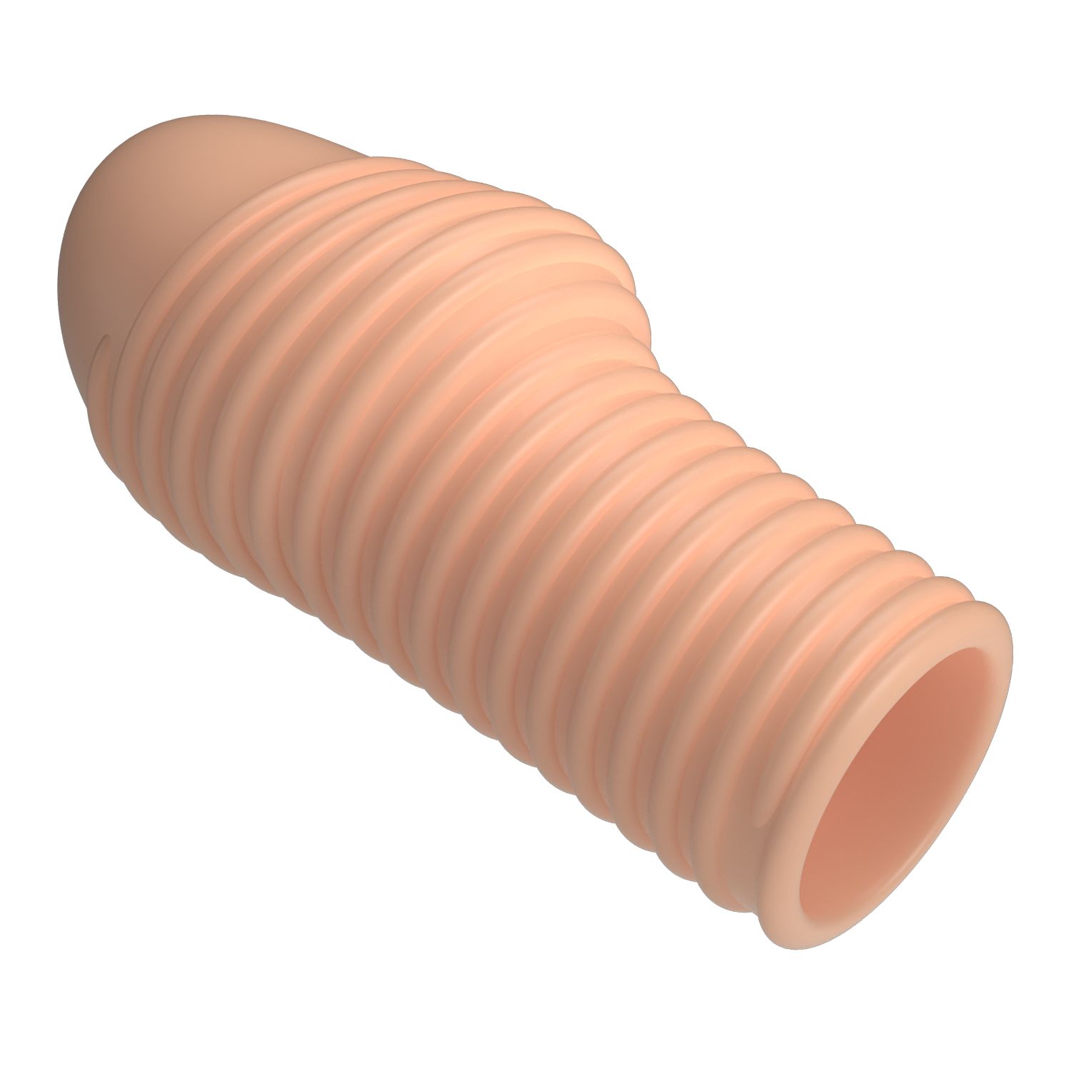 Телесная насадка на пенис с ребрышками Hoytt - 9 см. 6