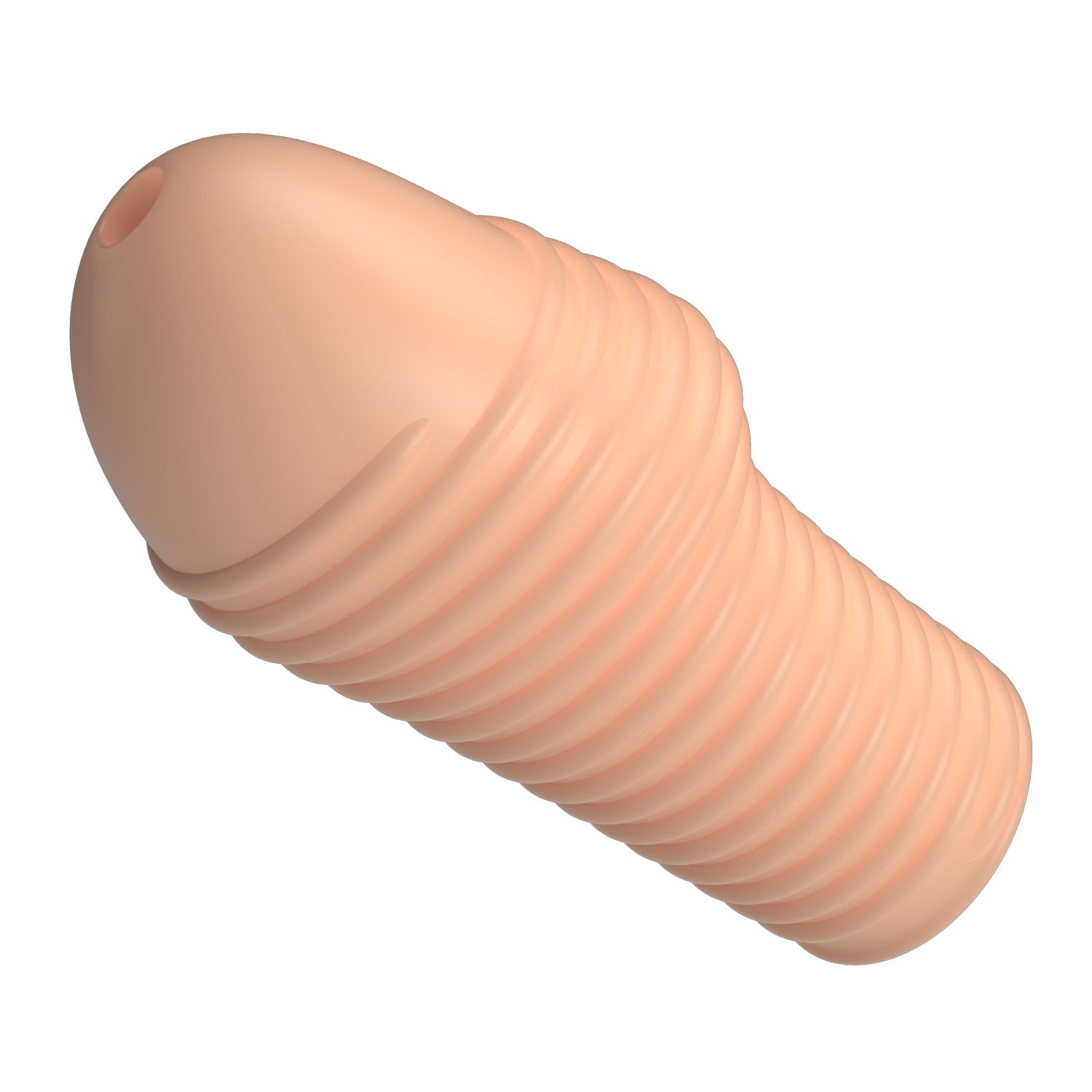 Телесная насадка на пенис с ребрышками Hoytt - 9 см. 8