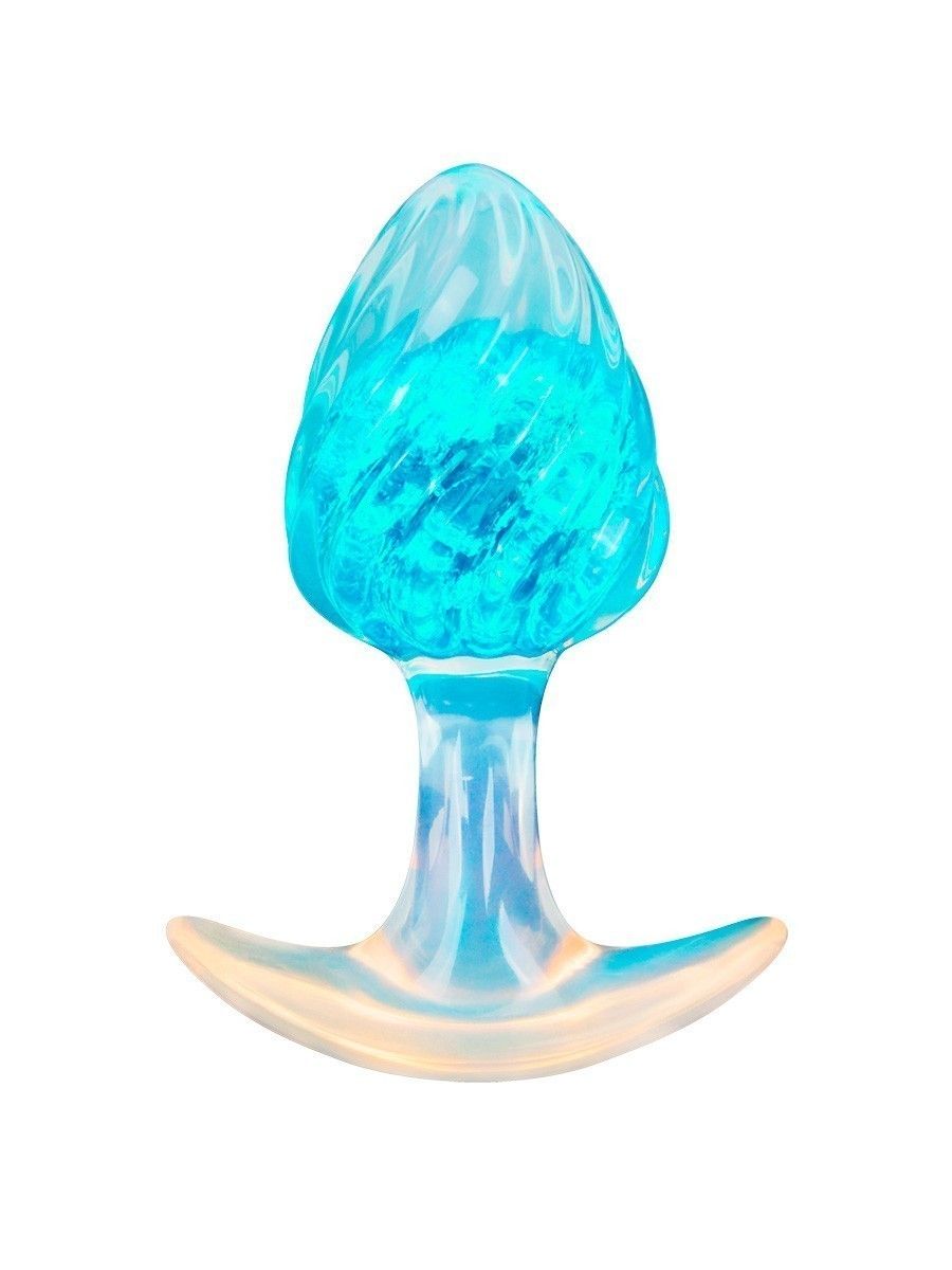 Голубоватая анальная пробка - 9 см. 2