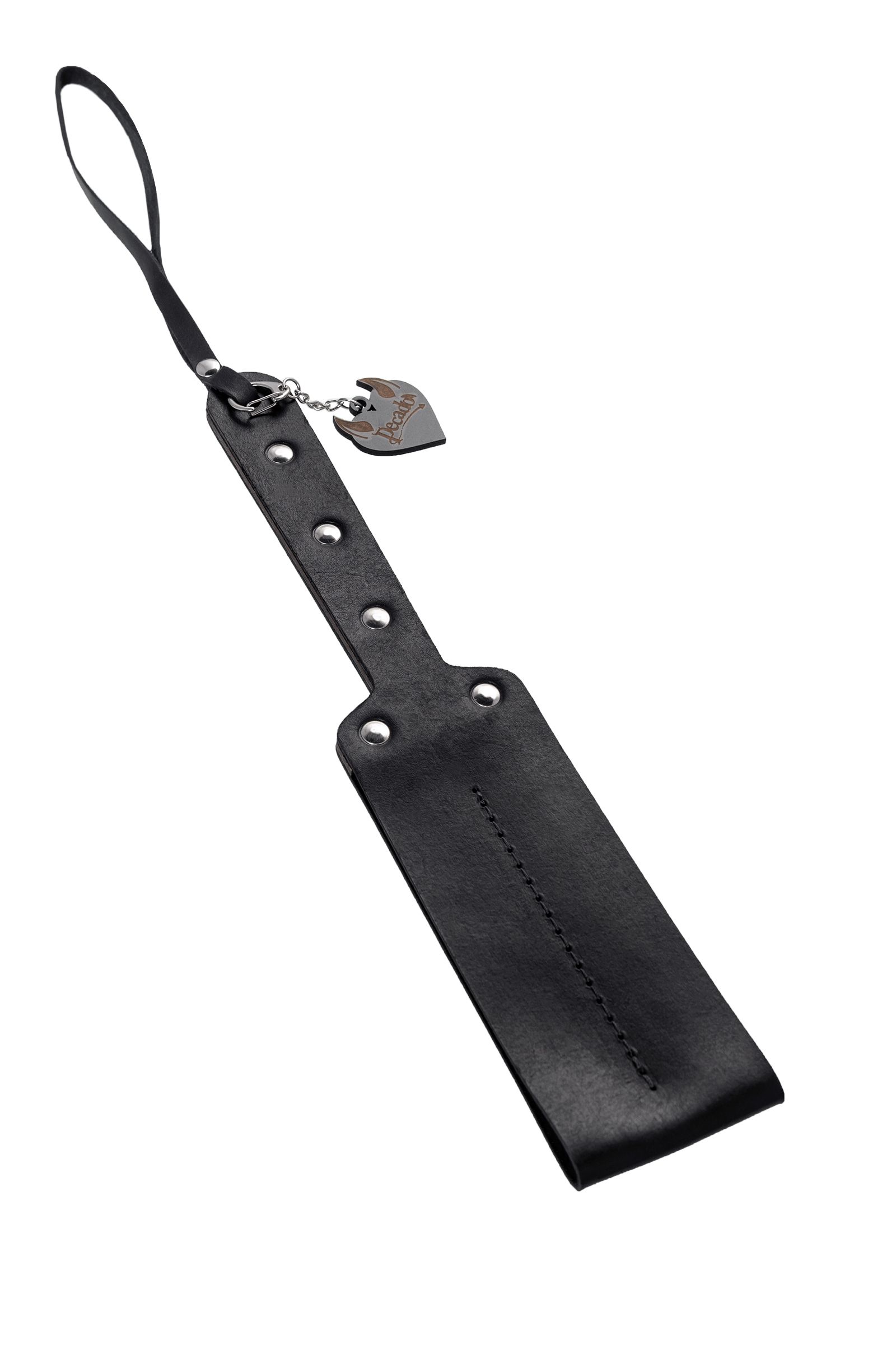 Черный кожаный пэддл - 32 см. 3