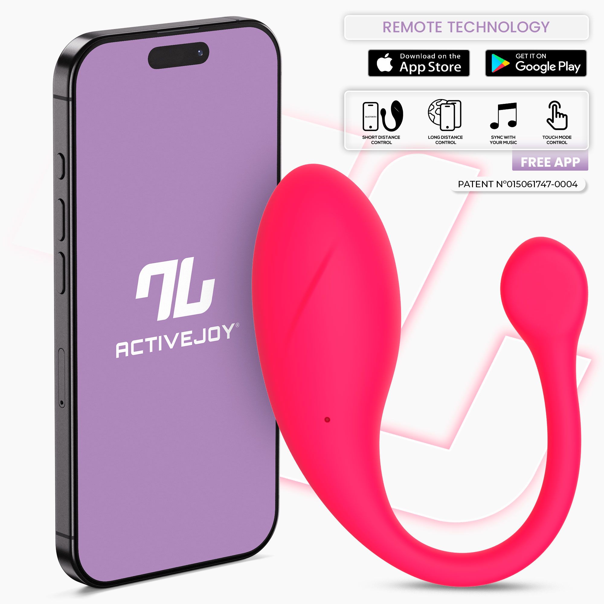 Ярко-розовое интерактивное виброяйцо Bulby 2