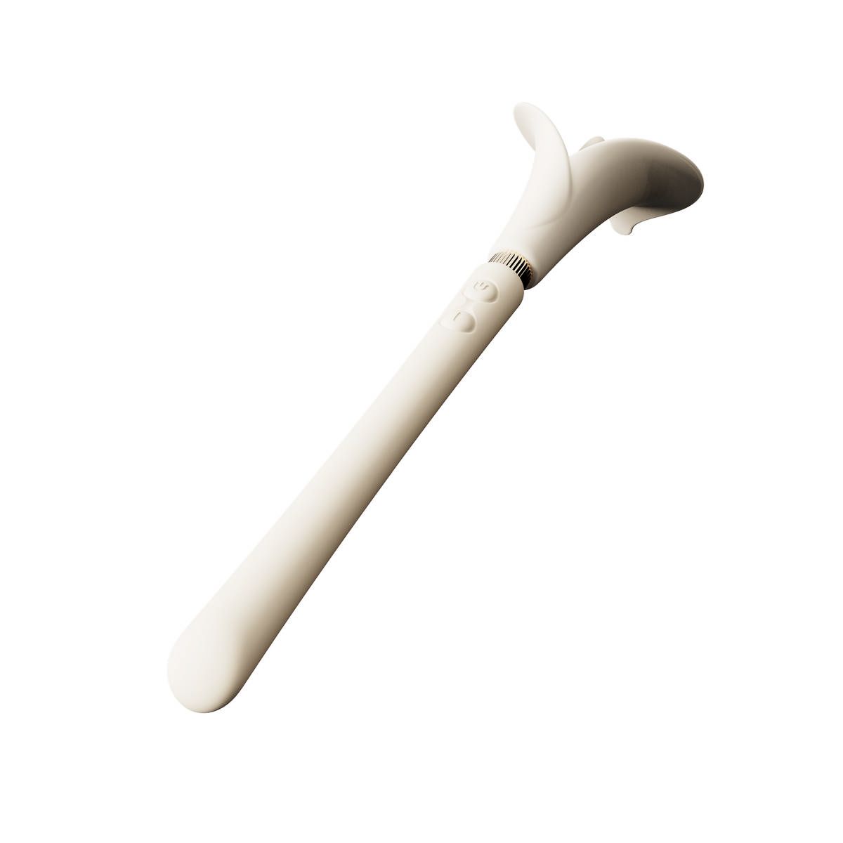 Бежевый двусторонний вибромассажёр Calla 9