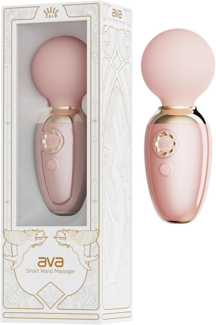 Нежно-розовый мини-вибратор с функцией нагрева Ava 2