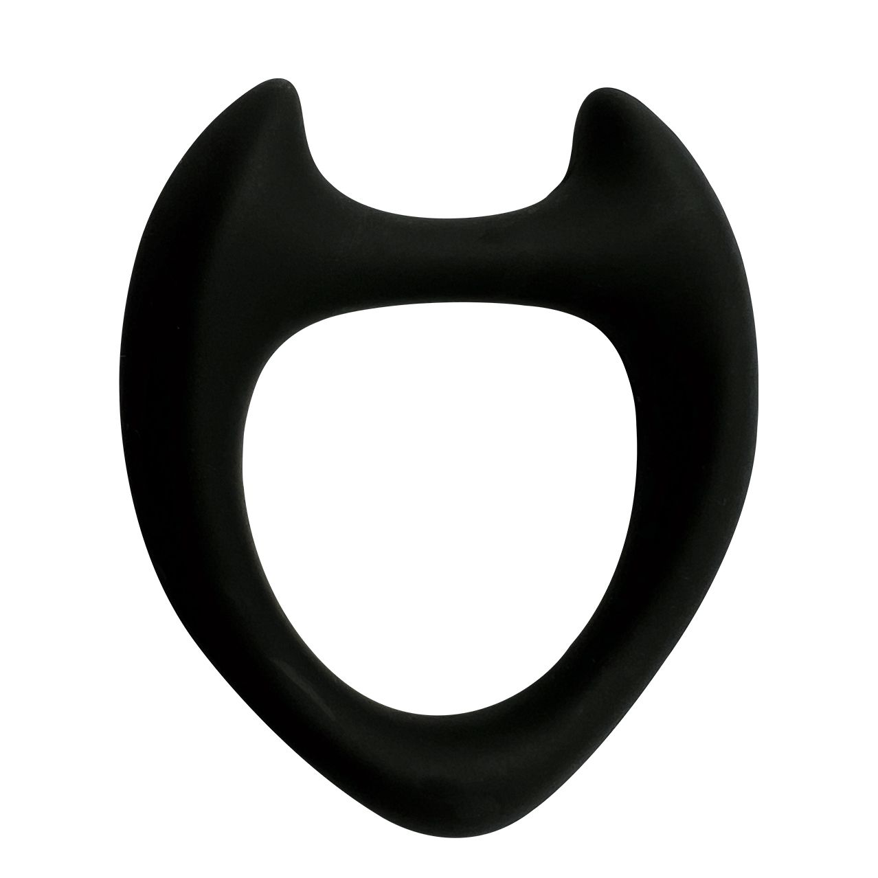 Черное эрекционное кольцо с рожками Wooomy Toro M 1