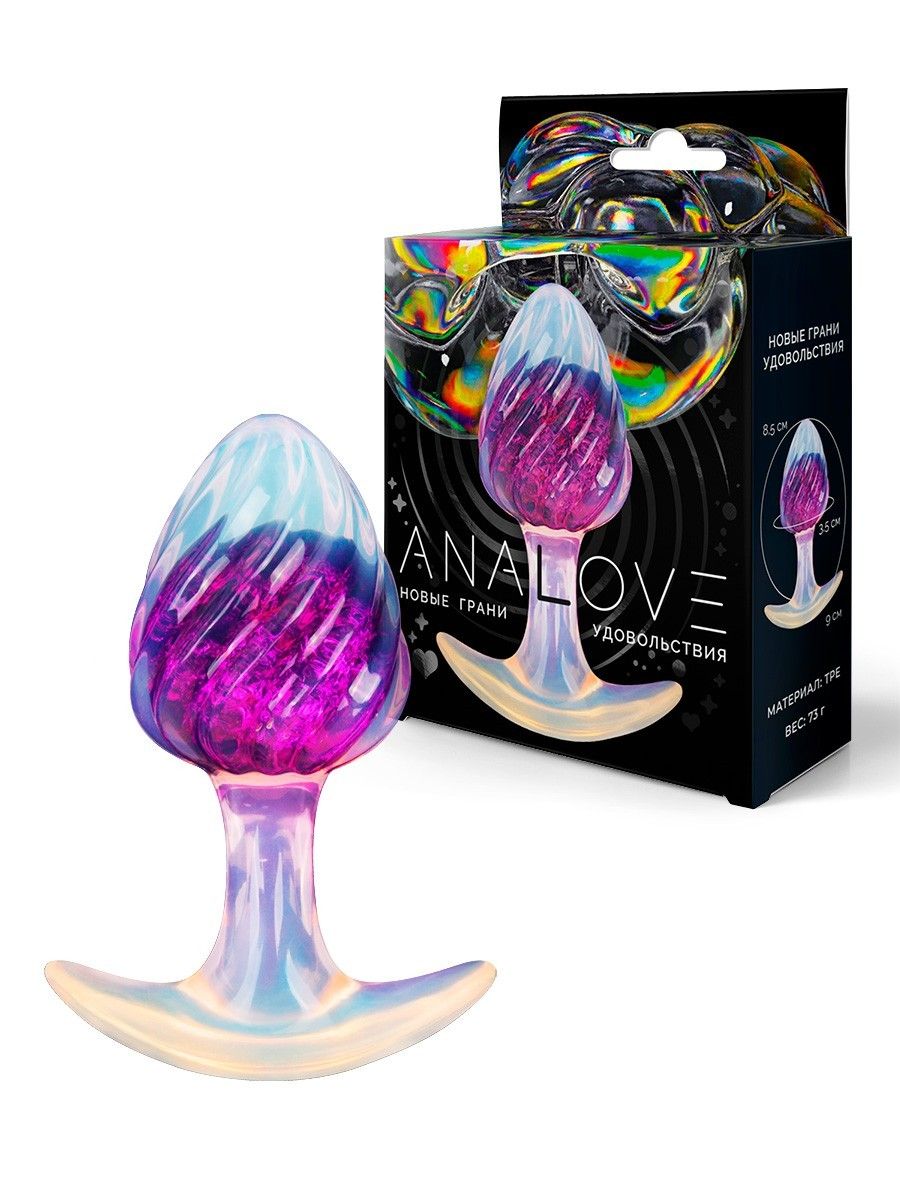 Лиловая анальная пробка - 9 см. 2