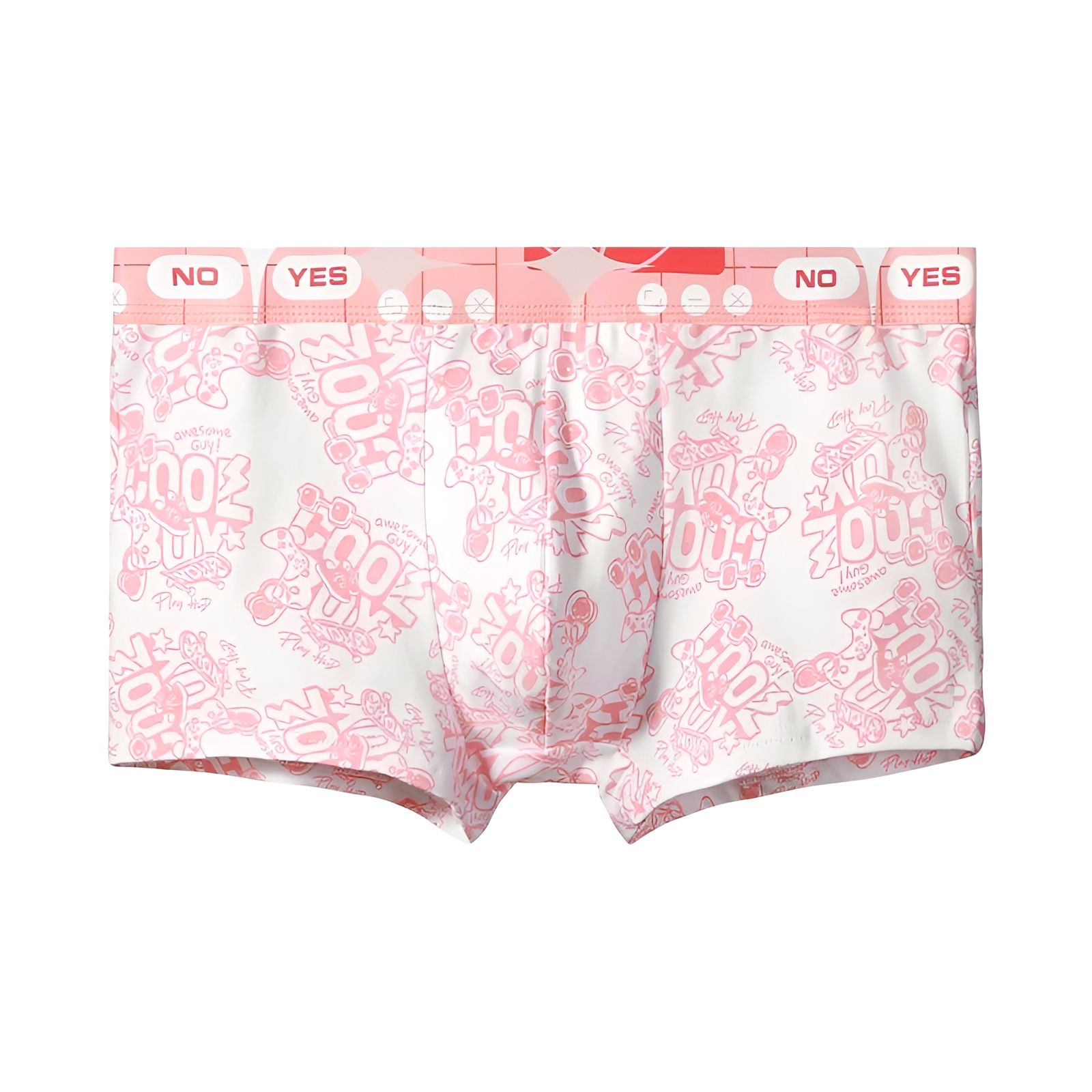 Хлопковые трусы-боксеры с принтом на ткани и резинке 1