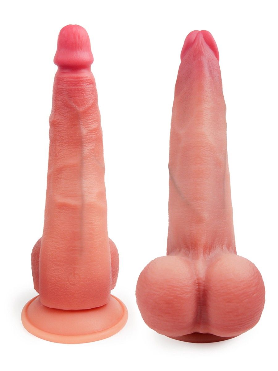 Телесный вибратор-реалистик на присоске - 30 см. 3