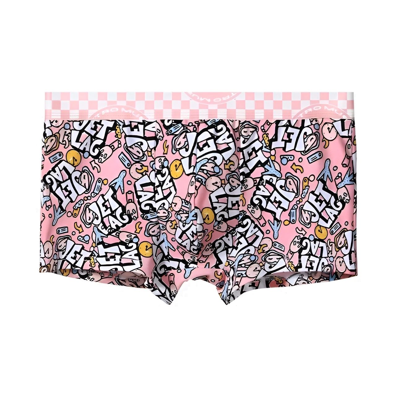 Розовые трусы-боксеры с принтом 1