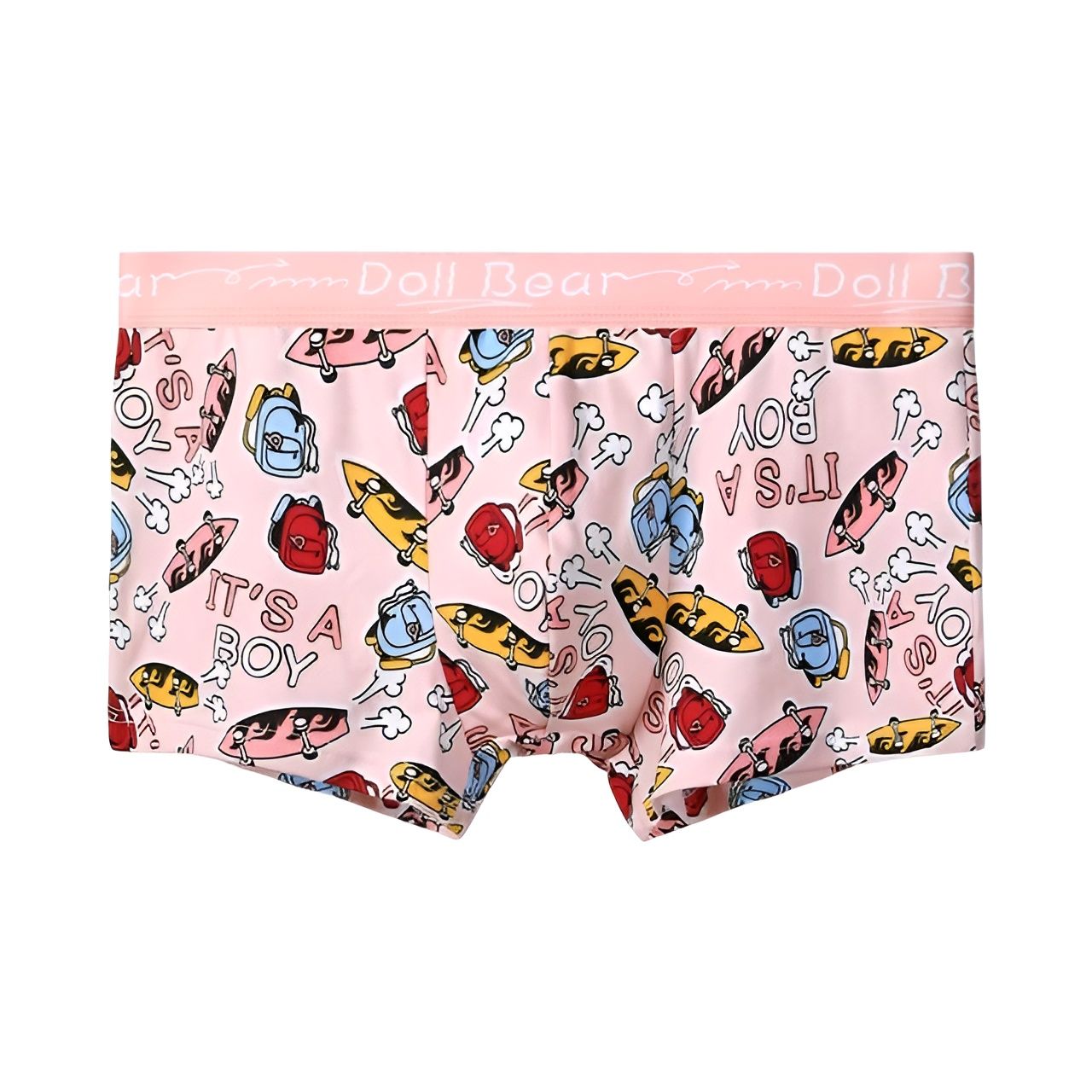 Розовые трусы-боксеры с принтом в виде скейтбордов 4