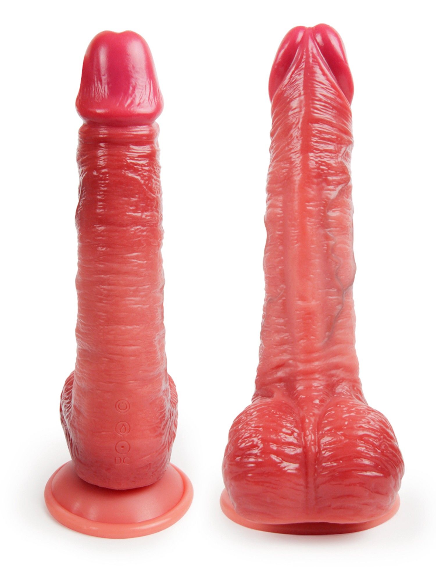 Телесный вибратор-реалистик с имитацией семяизвержения - 26 см. 2