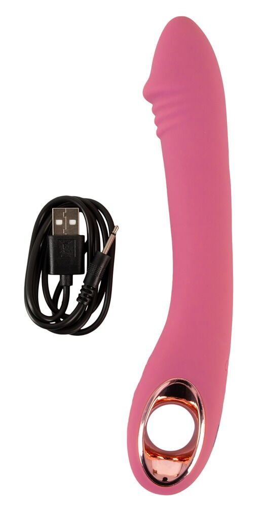 Розовый тонкий вибратор для точки G Slim G-Spot Rose - 21,4 см. 8
