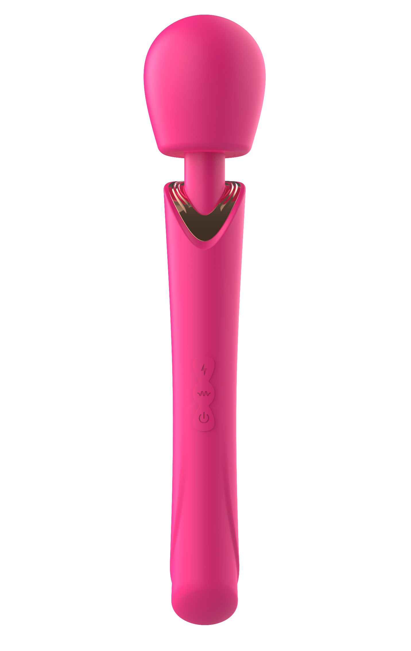 Розовый силиконовый вибратор-wand - 30 см. 1