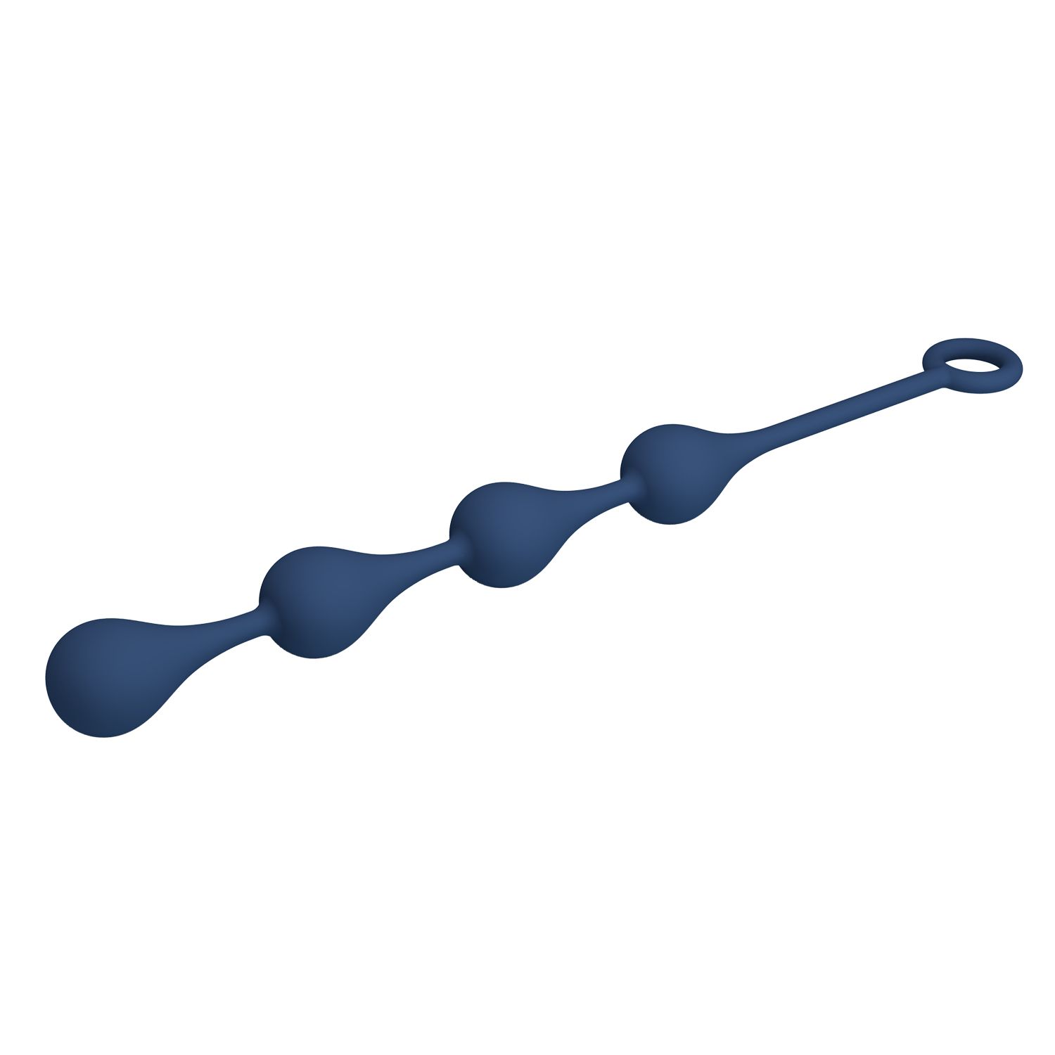 Синяя анальная ёлочка с кольцом Waterdrop Anal Balls 30 mm M - 33,5 см. 6