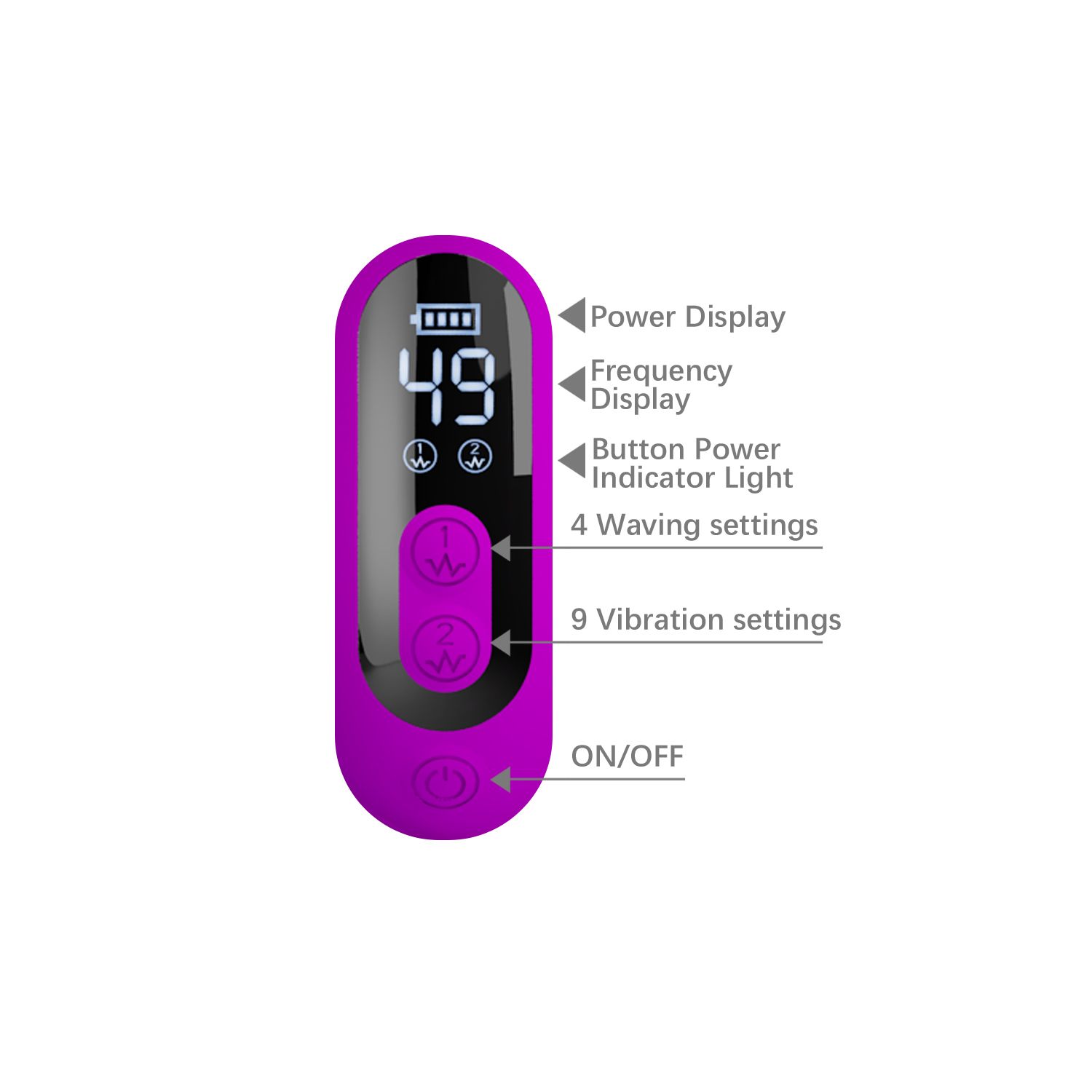 Лиловый вибромассажёр-кролик со стимуляцией точки G Yalanda - 23,9 см. 8