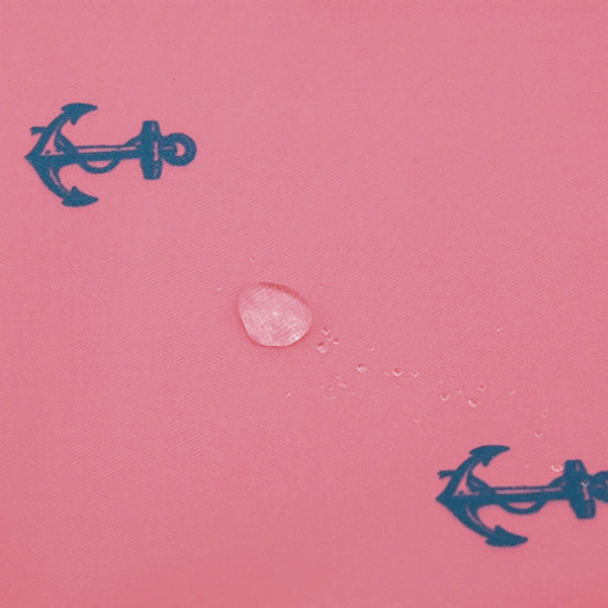 Розовые мужские пляжные шорты с принтом в виде якорей 6