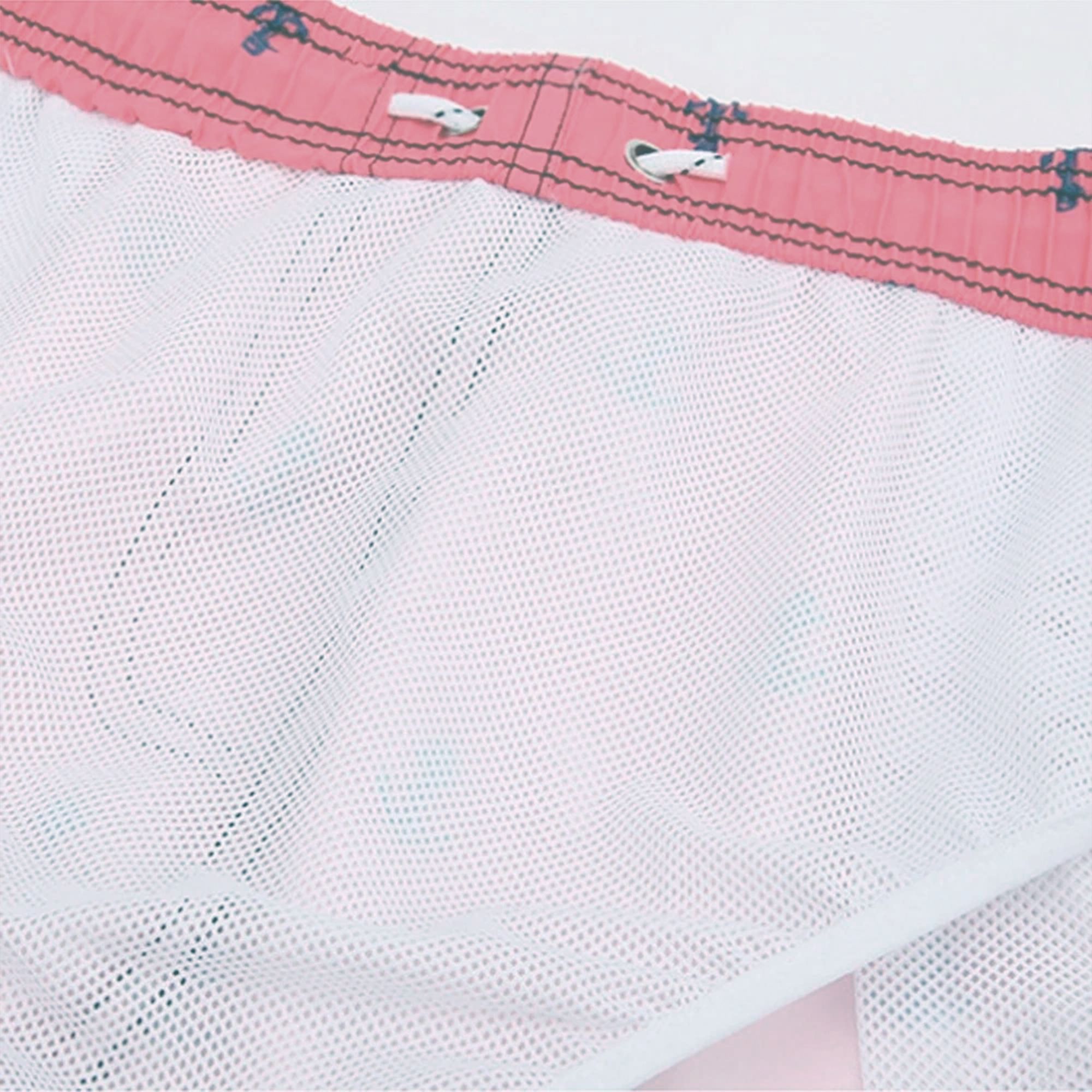 Розовые мужские пляжные шорты с принтом в виде якорей 7