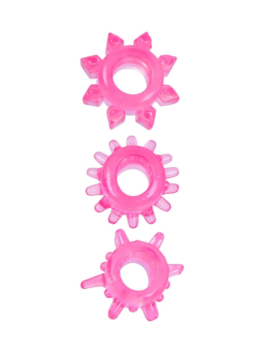 Комплект из трех розовых эрекционных колец 1
