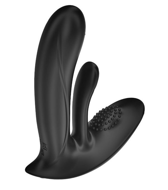 Черный вибратор для ношения с 10 режимами вибрации и колебаний 1