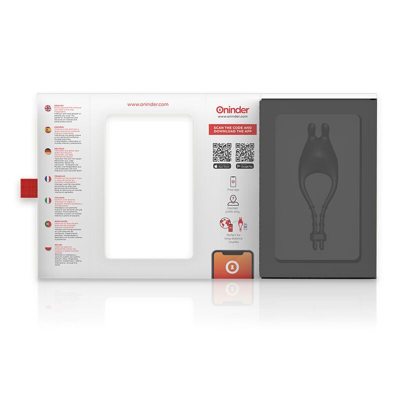 Черное эрекционное виброкольцо с управлением через приложение 5