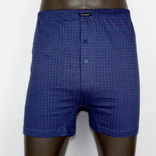 Мужские хлопковые трусы-боксеры в клетку с гульфиком 1