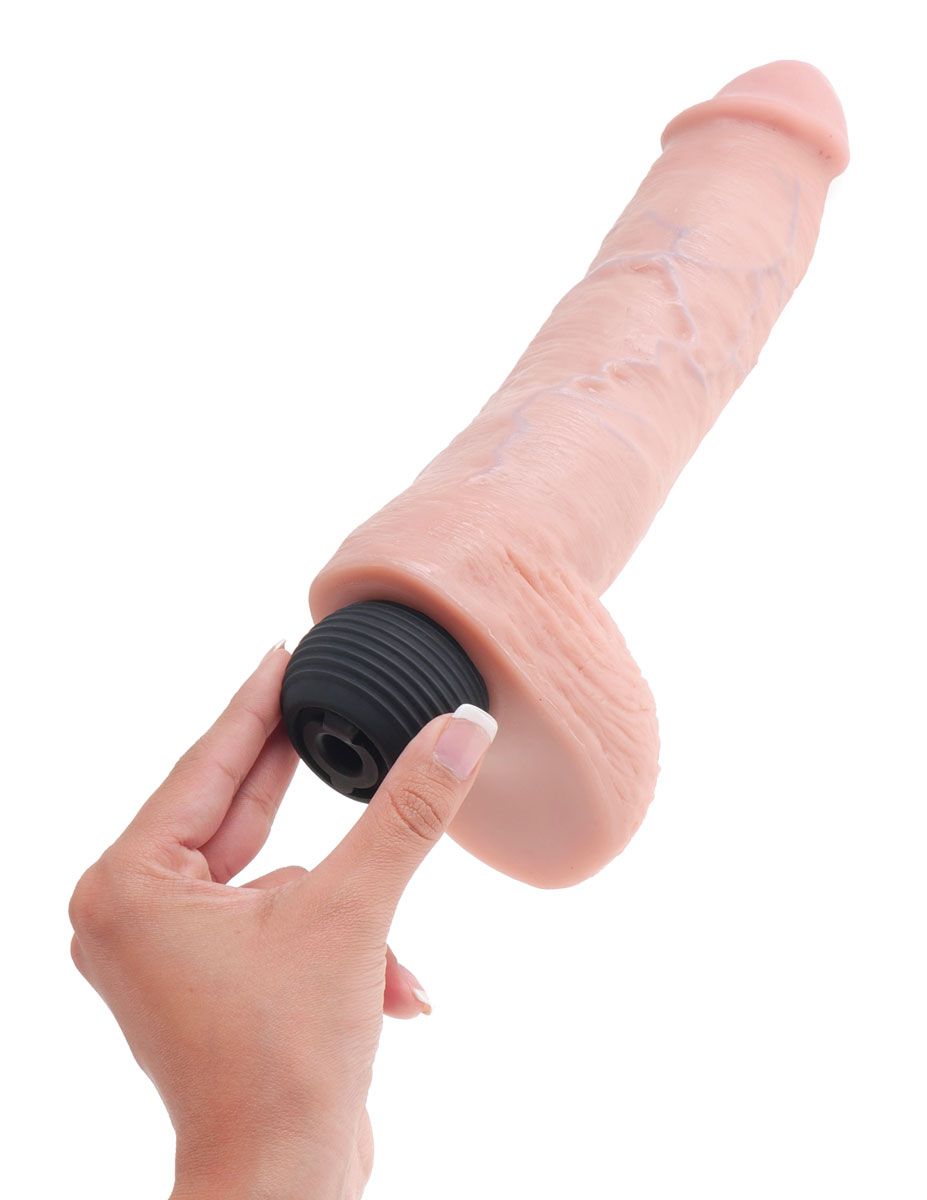 Телесный фаллоимитатор с эффектом семяизвержения Squirting Cock with Balls - 22,9 см. 6